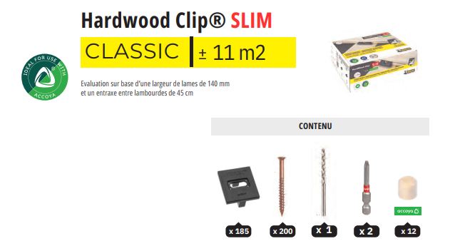 Hardwood Clip Slim Accoya